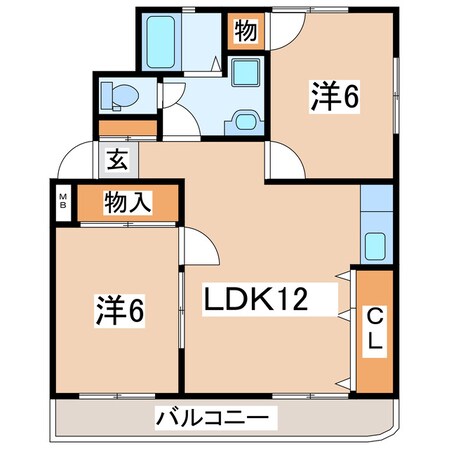 郡山駅 バス19分  桑野二丁目下車：停歩7分 3階の物件間取画像